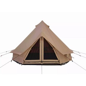 WHITE DUCK Regatta Water Repellent 4-Season Canvas Bell Tent/ Yurt with Stove Jack and Groundsheet, for Camping and Glamping - 1 of 4
