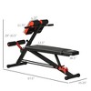 Naysaye Exercise Trainers Adjustable Hyper Extension Dumbbell Weight Bench with Foam Holders for Home Gym, Black and Red, 25.3"*57.5"*33.5" - 3 of 4