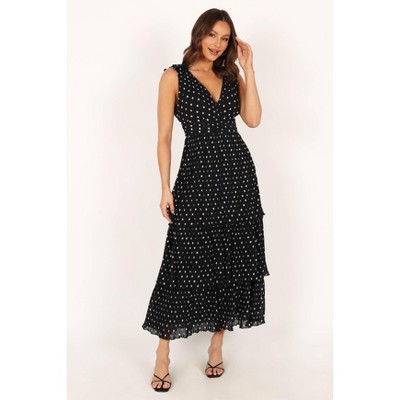 Petal And Pup Womens Andromeda Maxi Dress Black White Polka Dot S Target