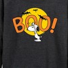 Women's - Peanuts - Boo Snoopy Lightweight French Terry Wide Neck Long Sleeve Shirt - 2 of 4