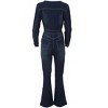 VENUS Womens Zip Front Denim Jumpsuit - 4 of 4