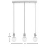 Toltec Lighting Edge 3 - Light Chandelier in  Brushed Nickel - 2 of 2
