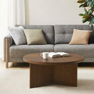 1 PCS See below Round Coffee table Brown - 1 of 1