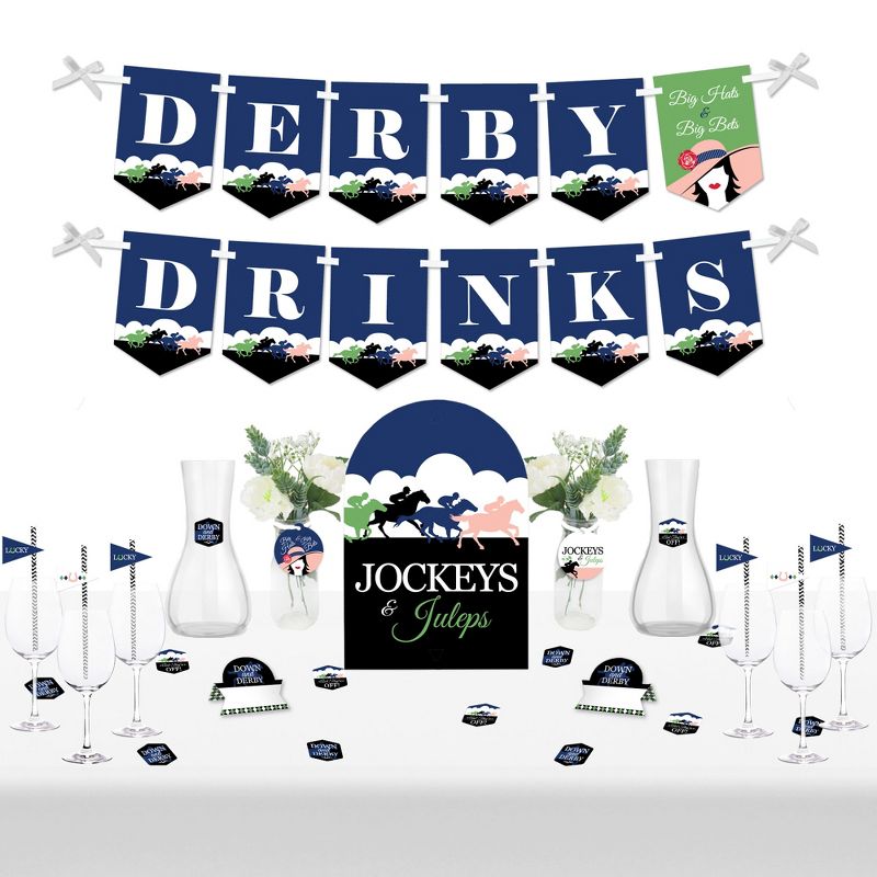 Big Dot of Happiness Kentucky Horse Derby - DIY Horse Race Party Derby Drinks Signs - Drink Bar Decorations Kit - 50 Pieces, 1 of 10