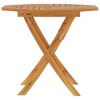 Garden Table Warm Teak Solid Teak Wood 33.5 x 33.5 x 29.9 in - 4 of 4