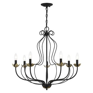 Livex Lighting Katarina 7 - Light Chandelier in  Black/Antique Brass - 1 of 1