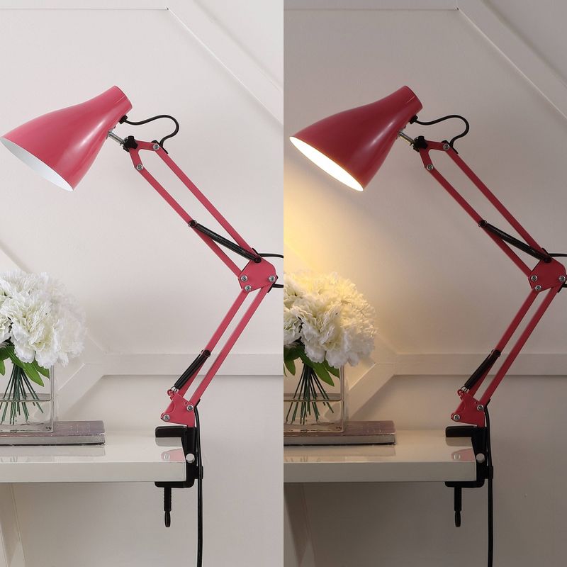 28.5" Odile Classic Industrial Adjustable Articulated Clamp-On Task Lamp (Includes LED Light Bulb) - JONATHAN Y, 2 of 9