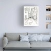 Trademark Fine Art 14" x 19" June Erica Vess 'European City Sketch IV' Unframed Wall Canvas: Modern Decor, Vertical Orientation - image 3 of 4