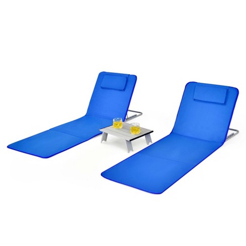 Folding beach lounger sales mat