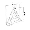 NicBex Rustic Metal Triangle/Geometric Floating Shelf Wall Mounted Corner Bracket Shelf for Books & Home Decor - 2 of 4