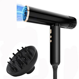 Nicebay Ionic Hair Dryer, Fast Drying with 2 Speed, Heat Setting, Cool Button, with Diffuser, Nozzle, Concentrator Comb for Curly & Straight - 1 of 4
