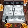 Acekool 6L Commercial Deep Fryer, Countertop Electric Fryer with Basket & Lid, Adjustable Temp Control, Stainless Steel for Restaurant & Home - 2 of 4