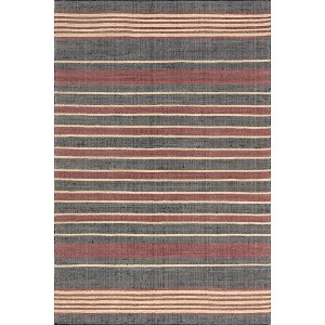 Nuloom Wendi Striped 4x6 Wool Jute Indoor Area Rug for Dining Room Rug Neutral Rug Living Room Rug Kitchen, Grey - 1 of 4