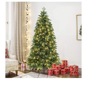6.5ft Pre-lit Artificial Christmas Tree with 1100 Branch Tips and 350 Lights Green Tree - 1 of 4