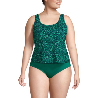 Lands End Women s Plus Size Chlorine Resistant One Piece Scoop