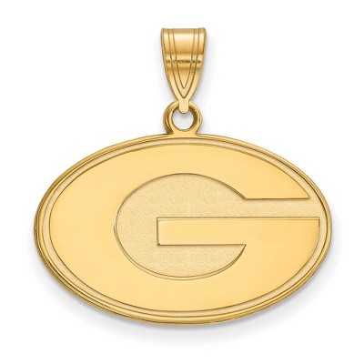 Black Bow Jewelry 14k Yellow Gold Georgia Bulldogs NCAA Medium Pendant