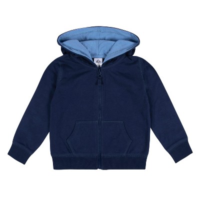 Gerber Infant & Toddler Boys' Full Zip Sweatshirt With Hood, Navy : Target