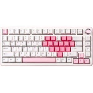 Wireless Mechanical Keyboard, 75% Layout with Knob, Hot Swap Gasket Custom Structure, Creamy Pre-lubed Switches, RGB Backlit, Bluetooth/Type-C/2.4G - 1 of 4