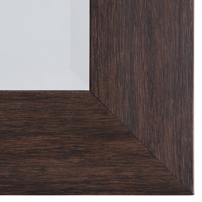 Espresso Rectangular Wood Framed Wall Mirror