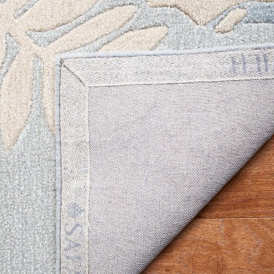 Soho Blue and Multicolor Hand-Tufted Wool Area Rug