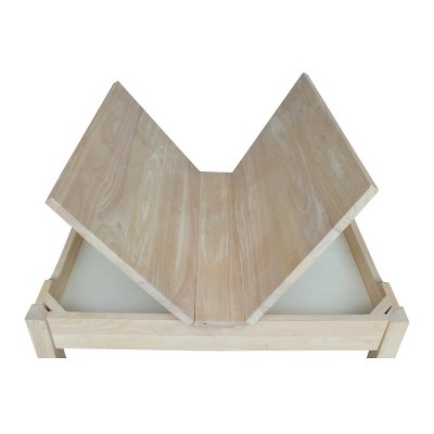 Eco-Friendly Mission Style Unfinished Wood Kids' Craft Table with Storage