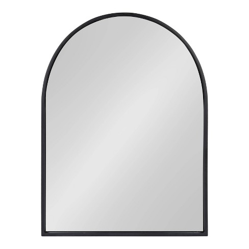 Dandridge Matte Black Metal 24 x 39 Arch Top Wall Mirror - #310H1