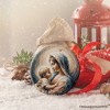 Mother Mary and Baby Jesus Gentle Embrace Ceramic Ornament, Iconic Oil Painting Style Gift And Decor| OrnamentallyYou - 4 of 4