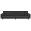 vidaXL 2-Seater Sofa Bed-Loveseat-Couch with Two Pillows, Multi-Functional Fabric Daybed, Dark Gray - 3 of 4