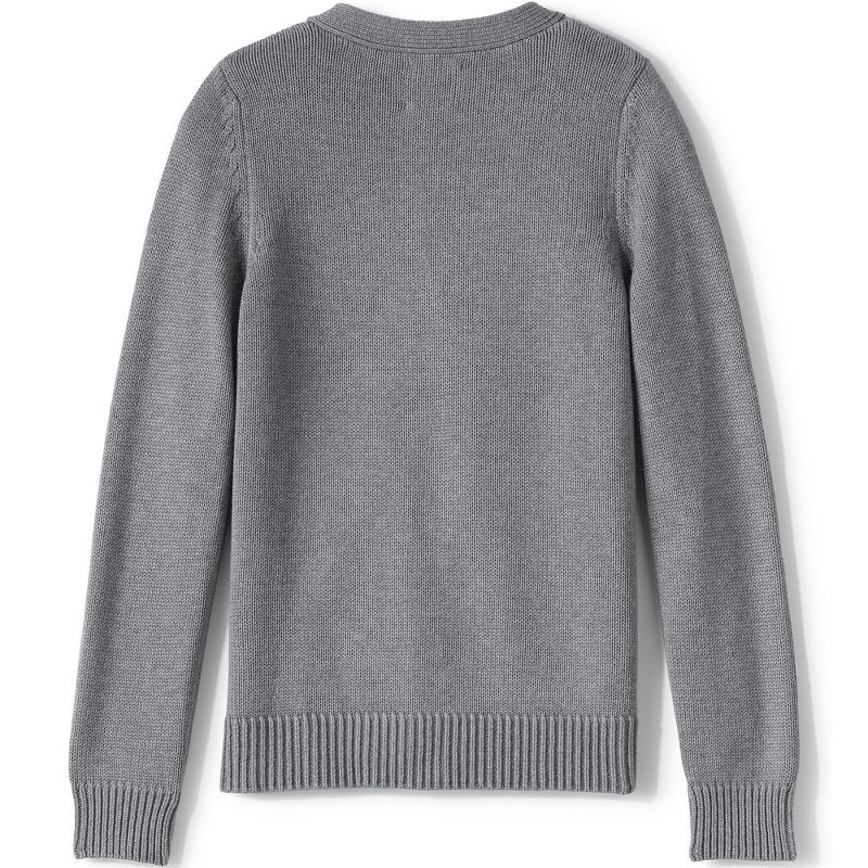 Lands' End School Uniform Kids Cotton Modal Button Front Cardigan Sweater, 2 of 4