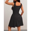 Women's Fit Square Neck Sleeveless Dress Cocktail & Party Dress - 3 of 4