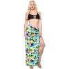 HAPPY BAY Women's Beachwear Summer Beach Bikini Wraps Swimwear Swim Cover Up Wrap Skirt Swimsuit Sarong Coverups for Women One Size Blue,Tree - 2 of 4