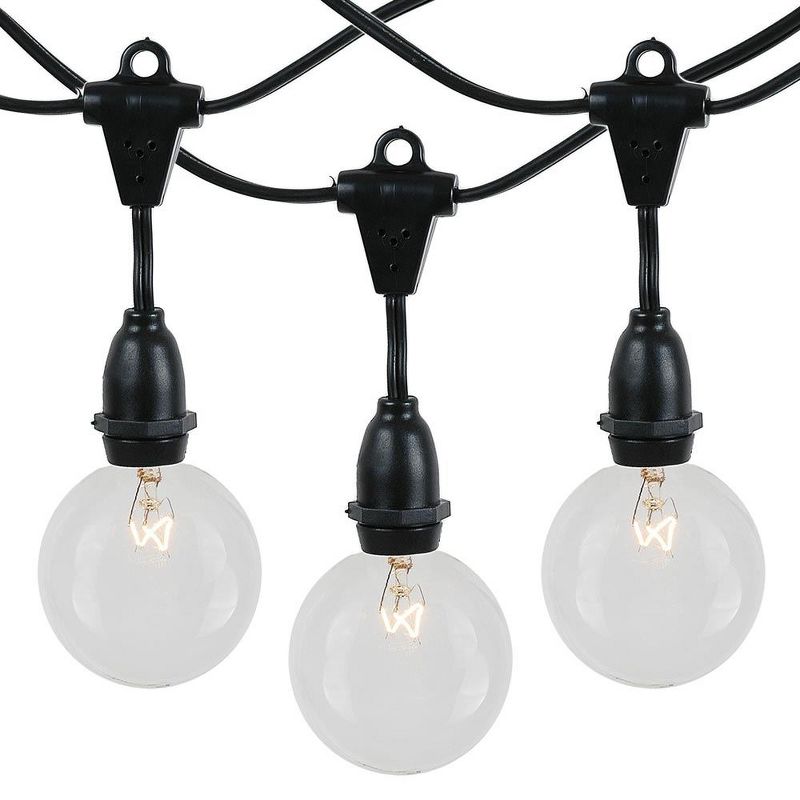 Novelty Lights Globe Outdoor String Lights with 25 suspended Sockets Suspended Black Wire 25 Feet, 2 of 10