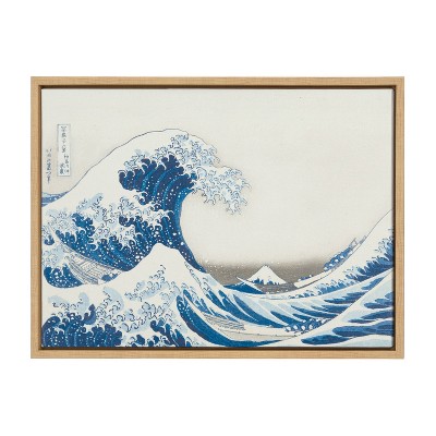 Katsushika Hokusai The Great Wave 18" x 24" Natural Canvas Print