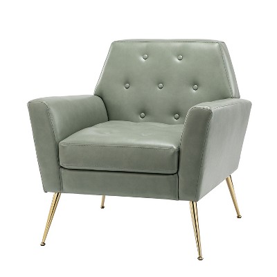 Maris Wooden Upholstered Contemporary Accent Armchair with Button-tufted for Bedroom Living Room  | ARTFUL LIVING DESIGN