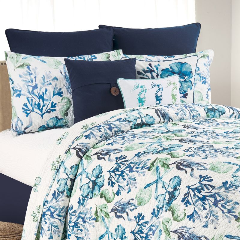C&F Home Bluewater Bay Coastal Beach Cotton Quilt Set - Reversible and Machine Washable, 1 of 10