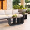 Metal Coffee Table 16.5"H, Charcoal Finish with Rectangular Top, Modern Outdoor Design by Zuo Modern - 2 of 4