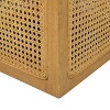 Christopher Knight Home Kristin Modern 18" Rubberwood and Rattan Upholstered Ottoman - 4 of 4