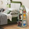 Tangkula Kids Rotating Bookshelf 4 Tier Tree Shape Revolving Bookcase 360°Display Rack - 3 of 4