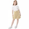 Girls 2025 Skirts Middle Waist Pleated Skirt for Girl Khaki 160 - 2 of 3