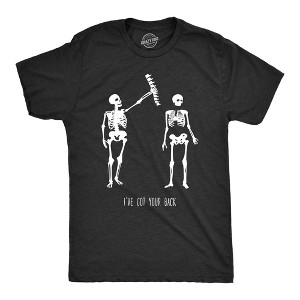 Mens Got Your Back Funny Halloween Skeleton Best Friend T shirt - Crazy Dog Men's T Shirt - 1 of 4
