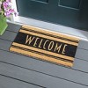 Evergreen Welcome Stripe Indoor Outdoor Natural Coir Doormat Home Decor - 2 of 3