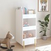 YONWAY Kids Bookshelf With Chalkboard Side – Bear Shaped Bookcase,Toy & Book Organizer, 3-Tier Open Shelves & Drawing Board For Playroom Or Bedroom - 4 of 4