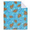 NoJo Marvel I Am Groot Blue and Brown Super Soft Cuddly Plush Baby Blanket - 3 of 4