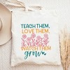 City Creek Prints Watch Them Grow Flower Garden Canvas Tote Bag - 15x16 - Natural - 2 of 2