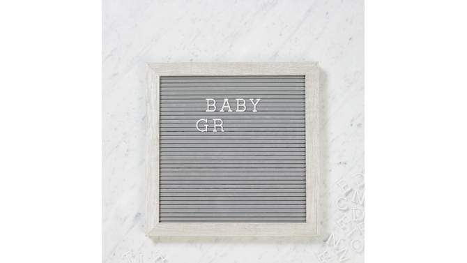 Pearhead Letterboard Wall Sign Panel - Gray, 2 of 6, play video
