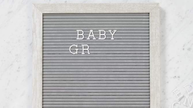 Pearhead Letterboard Wall Sign Panel - Gray, 2 of 6, play video
