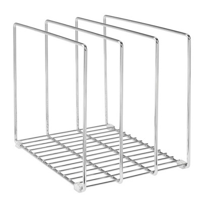 mDesign Metal Wire Pot, Pan Organizer Rack for Kitchen, 3 Slots : Target