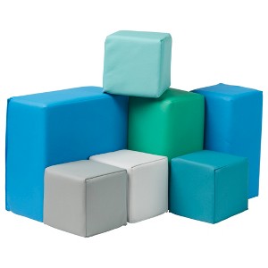 ECR4Kids SoftZone Toddler Foam Building Blocks, 7-Piece - 1 of 4