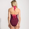 Lands' End Women's Seamed Halter Tankini Top - 2 of 4