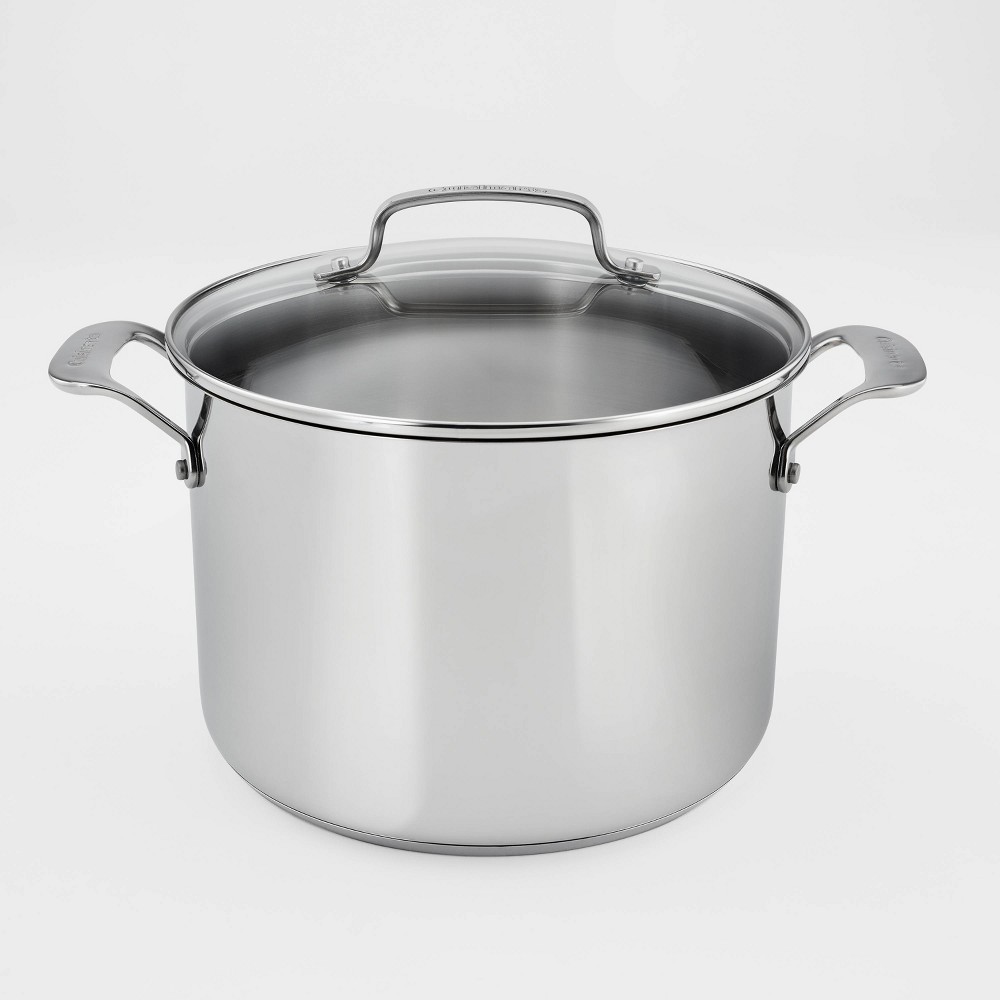 Photos - Pan Cuisinart 8qt Stainless Steel Stock Pot with Cover Silver 